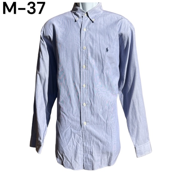 Ralph Lauren Blue Label Other - Sz16 Yarmouth Ralph Lauren Blue Whit Pin Stripe Long Sleeve Button Down Shirt